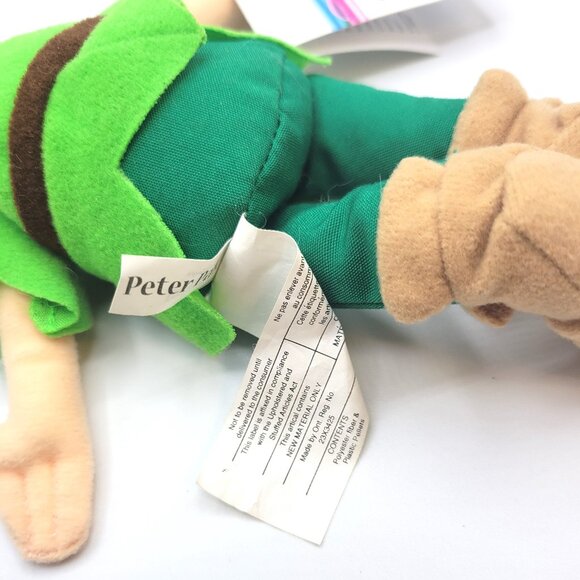 Disney Store Peter Pan Mini Bean Bag Doll Fabric Toy Collectible 8" - Picture 9 of 9